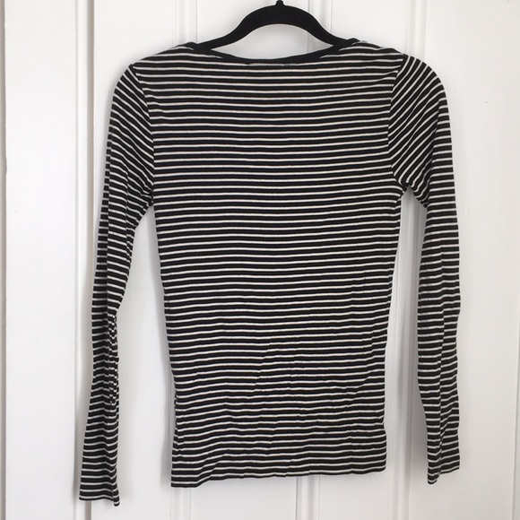 rl sport black and white striped long sleeve - Picture 4 of 5